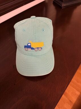 Harding Lane Kids Hat Green with Blue and Yellow Dump Truck